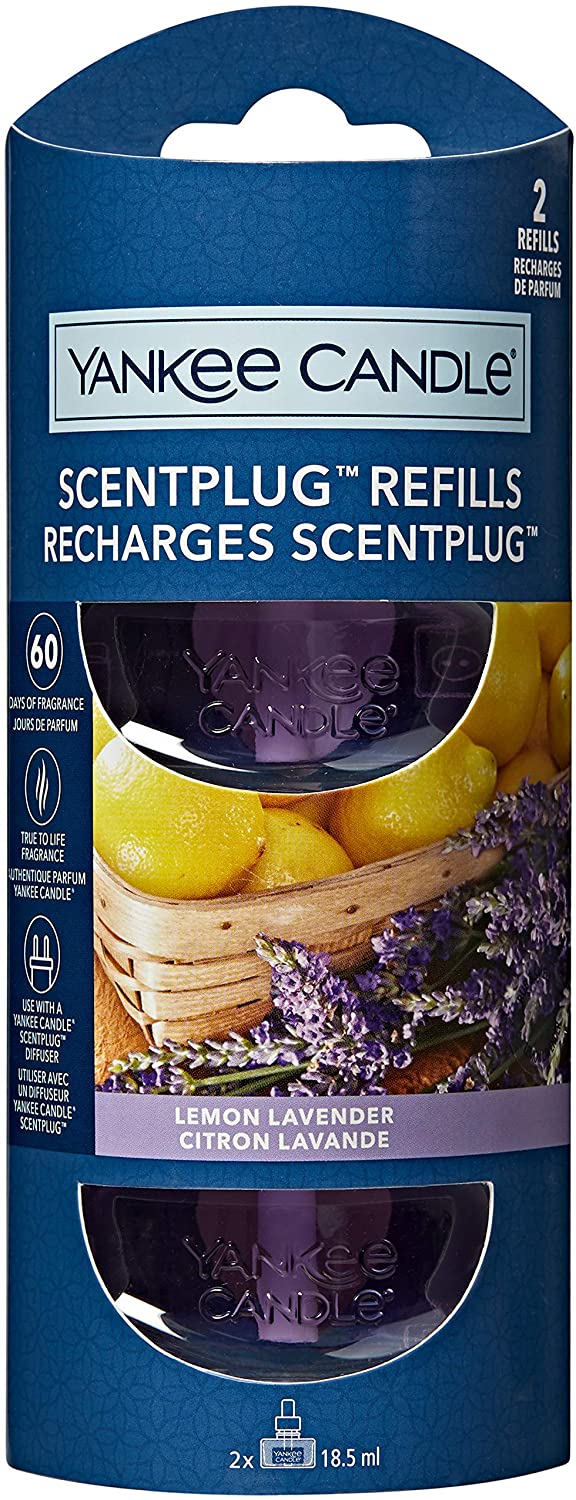 Yankee Candle ricariche fragranza ScentPlug, Olio per profumatore  d'ambiente elettrico Lavanda al limone, Durata della fragranza: fino a 60  giorni