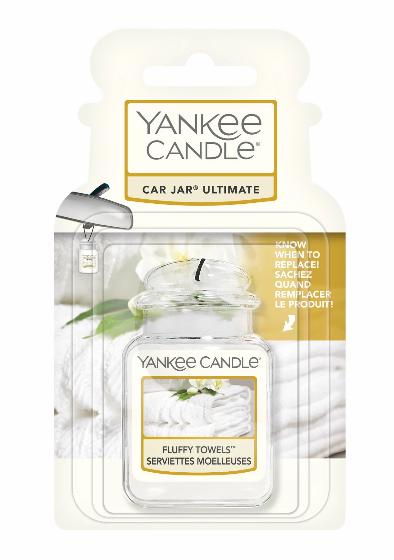 Yankee Candle Fluffy Towels deodorante per auto da appendere sospeso