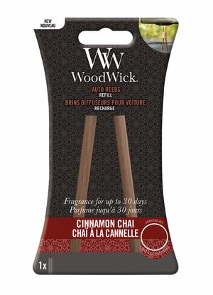 Woodwick - Bastoncini per auto - Refill Cinnamon Chai