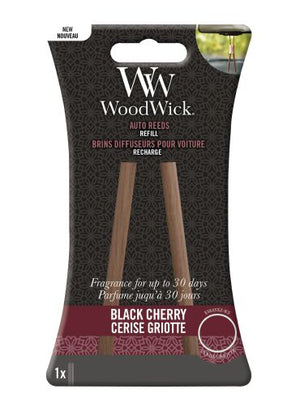 Woodwick - Bastoncini per auto - Refill Black Cherry