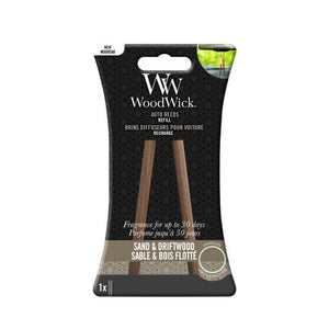Woodwick - Bastoncini per auto - Refill Sand & Driftwood