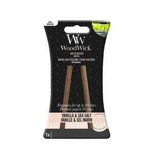 Woodwick - Bastoncini per auto - Refill Vanilla & Sea Salt